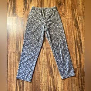 Vintage velvet Liz Claiborne high waisted floral pants